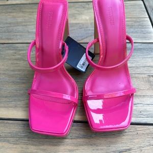 Forever 21: PINK sandals with platform heels.